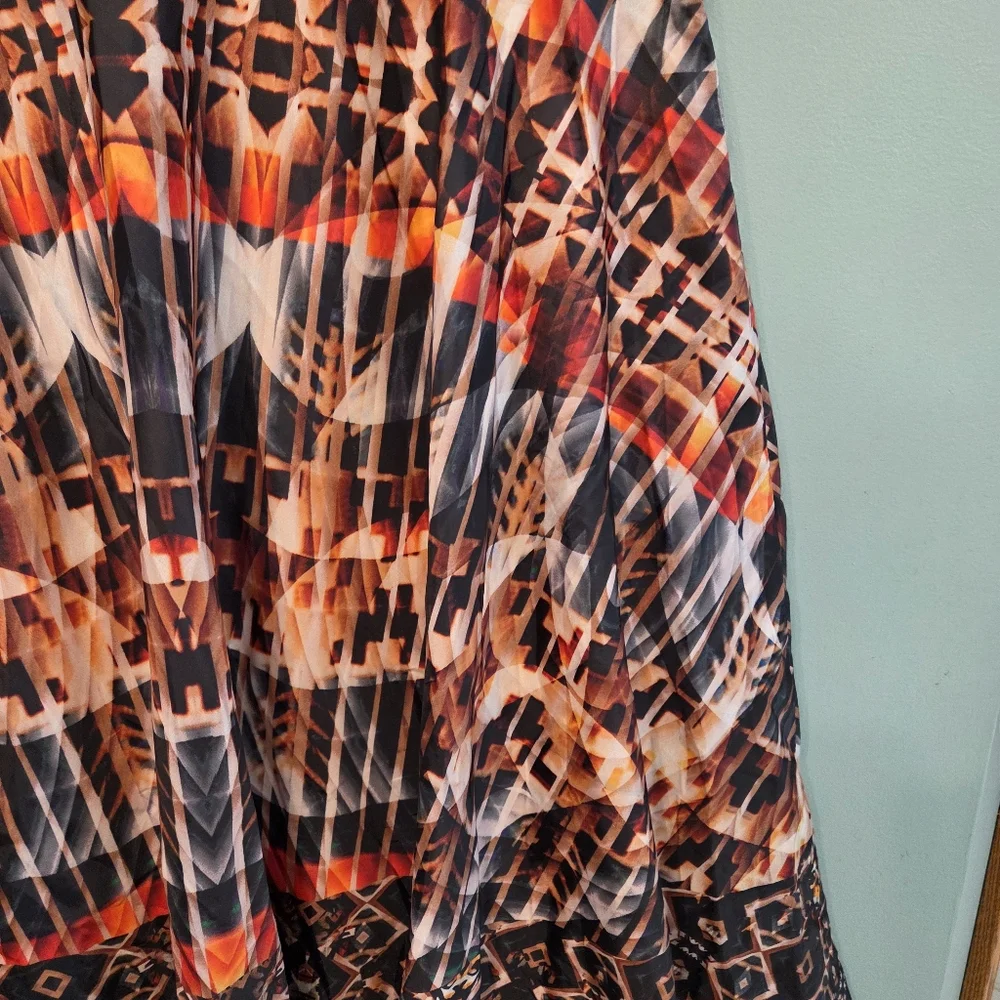 Anthropologie BHANUNI By JYOTI Maxi Skirt KALEIDOSCOPE‎ Lined Printed Size 2X